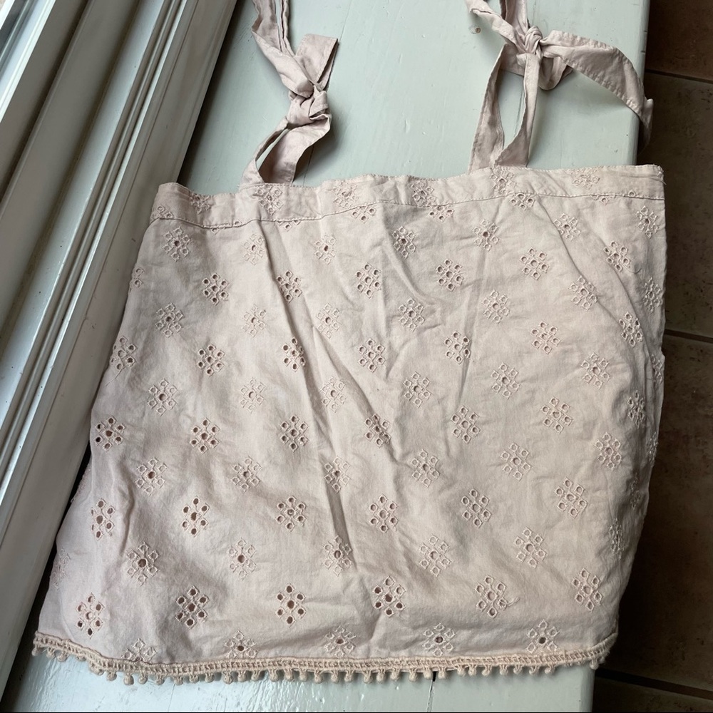 Aerie Lace eyelet tie top